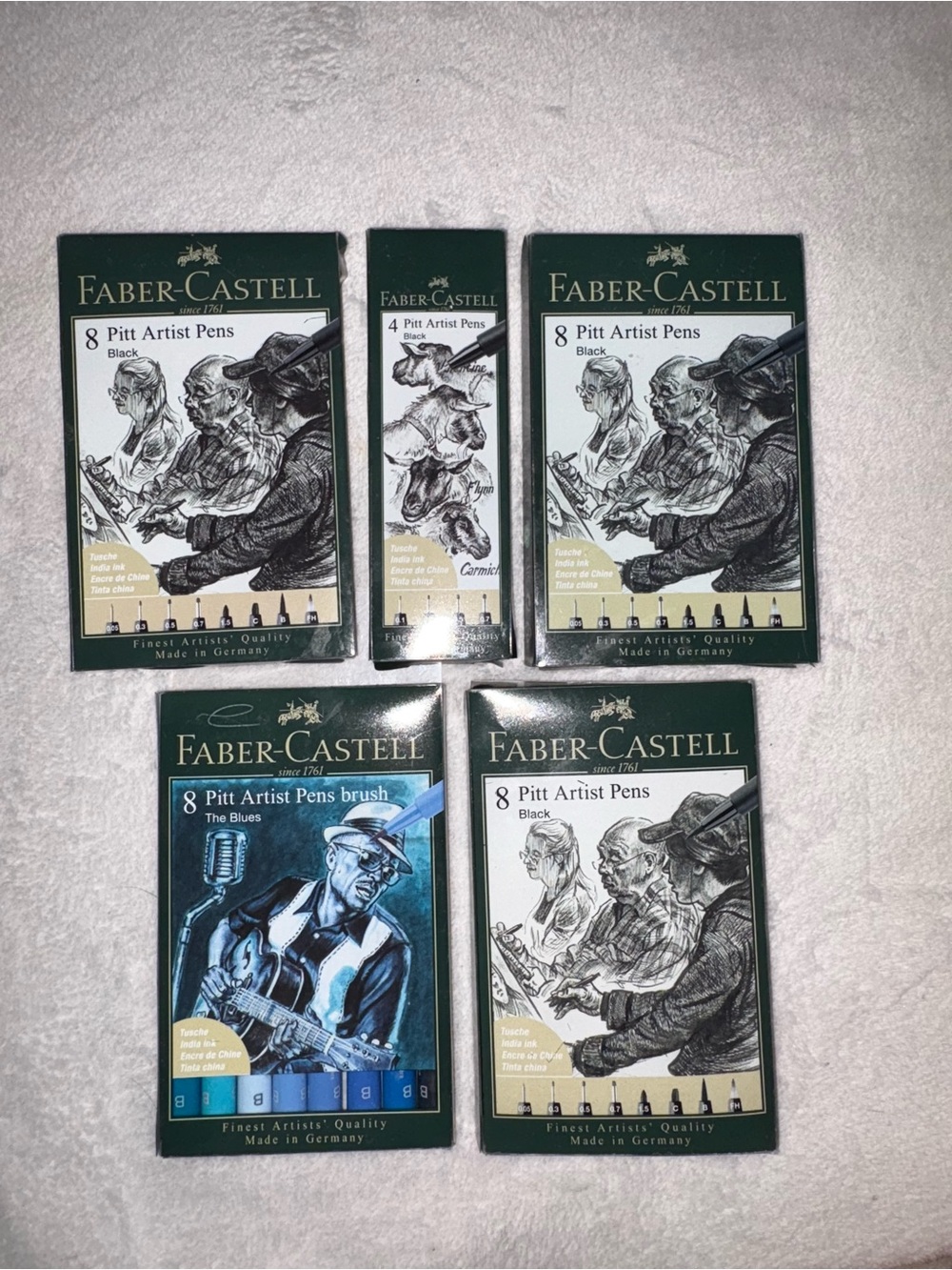Faber-Castell Black Pitt Artist Pens - Professional Drawing Set